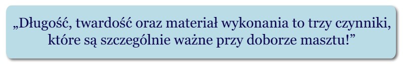 jak dobrać maszt