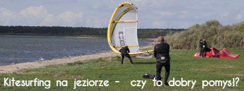 kitesurfing na jeziorze
