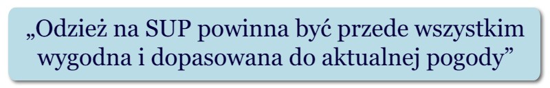 jak ubrać się na SUP