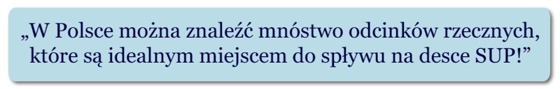 pływanie SUP na rzekach