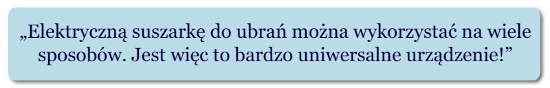 elektryczne suszarki do ubrań