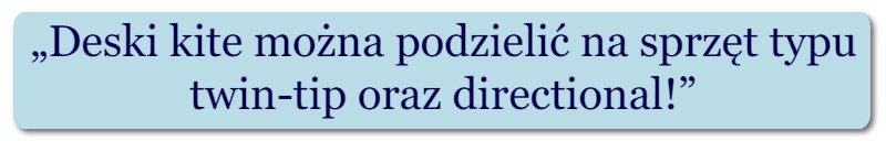 rodzaje desek kite
