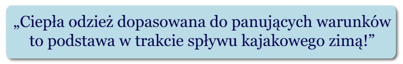 spływ kajakowy zimą