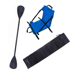 Zestaw Wiosło Kajakowe Składane John Paddle 225cm + Siedzisko Kajakowe John Paddle do Deski SUP Niebieskie + pokrowiec