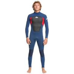 Pianka Quiksilver 4/3mm Prologue Men Back Zip Steamer Wetsuit Insignia / High Risk