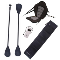 Zestaw Wiosło SUP/Kajak John Paddle NRO 165-208/225cm + Siedzisko do deski SUP Silver + pokrowiec + etui