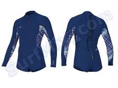 Pianka ONEILL Women Bahia 2/1mm  Back Zip L/S Short Spring Nvy/Indpatch/Nvy