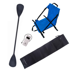 Zestaw Wiosło Kajakowe Składane John Paddle 225cm + Siedzisko Kajakowe John Paddle do Deski SUP Niebieskie + pokrowiec + etui