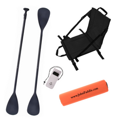 Zestaw Wiosło SUP/Kajak John Paddle NRO 165-208/225cm + Siedzisko Kajakowe John Paddle do Deski SUP Czarne + odbijacz + etui