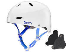 Kask Bern Brighton H2O Gloss White + Nauszniki