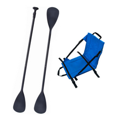 Zestaw Wiosło SUP/Kajak John Paddle V2 170-210/225cm + Siedzisko Kajakowe John Paddle do Deski SUP Niebieskie