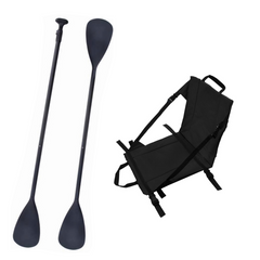 Zestaw Wiosło SUP/Kajak John Paddle NRO 165-208/225cm + Siedzisko Kajakowe John Paddle do Deski SUP Czarne