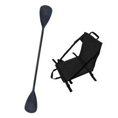 Zestaw Wiosło Składane Kajakowe John Paddle V2 225cm + Siedzisko Kajakowe John Paddle do Deski SUP Czarne