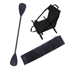 Zestaw Wiosło Składane Kajakowe John Paddle V2 225cm + Siedzisko Kajakowe John Paddle do Deski SUP Czarne + pokrowiec