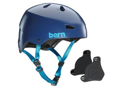 Kask Bern Macon H2O Satin Navy Blue + Nauszniki