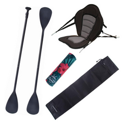 Zestaw Wiosło SUP/Kajak John Paddle V2 170-210/225cm + Siedzisko do deski SUP NRO Silver + pokrowiec + odbijacz