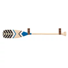 Pagaj John Paddle Ozdoba Kolorowy Malowany 120 cm WZ5 ze skórzanymi poziomymi zawieszkami