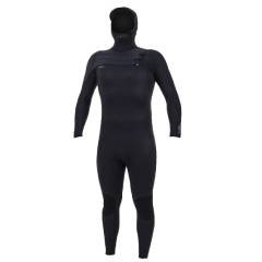 Pianka ONEILL HYPERFREAK 5/4MM CHEST ZIP FULL w/HOOD BLK/BLK