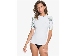 Koszulka krótki rękaw Roxy Bloom SS UPF 50 Bright White Praslin