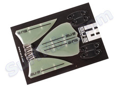 Finy do deski Kite SU-2 Power 5 cm Transparent