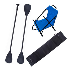Zestaw Wiosło SUP/Kajak John Paddle V2 170-210/225cm + Siedzisko Kajakowe John Paddle do Deski SUP Niebieskie + pokrowiec