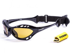 Okulary Ocean Cumbuco Shiny Black Yellow + etui