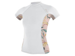 Koszulka ONEILL Womens Side Print S/S Rash Guard Wht/Claris