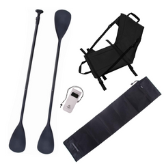 Zestaw Wiosło SUP/Kajak John Paddle V2 170-210/225cm + Siedzisko Kajakowe John Paddle do Deski SUP Czarne + pokrowiec + etui