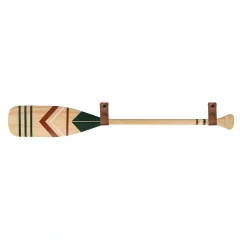 Pagaj John Paddle Ozdoba Kolorowy Malowany 120 cm WZ3 ze skórzanymi poziomymi zawieszkami