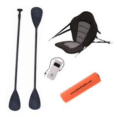 Zestaw Wiosło SUP/Kajak John Paddle NRO 165-208/225cm + siedzisko do deski SUP Silver + odbijacz + etui