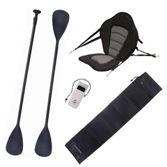 Zestaw Wiosło SUP/Kajak John Paddle V2 170-210/225cm + Siedzisko do deski SUP NRO Silver + pokrowiec + etui