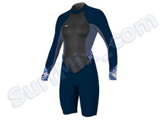 Pianka ONEILL Women Bahia 2/1mm Back Zip L/S Spring Nvy/Inpatch