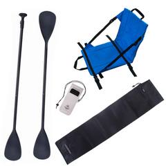 Zestaw Wiosło SUP/Kajak John Paddle NRO 165-208/225cm + Siedzisko Kajakowe John Paddle do Deski SUP Niebieskie + pokrowiec + etui