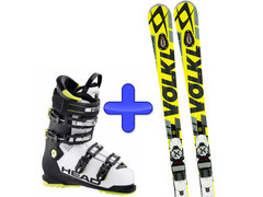 Zestaw Volkl Racetiger SC UVO Yellow + wiązania xMOTION 12.0 TCX D + buty HEAD Advant Edge 95 2017