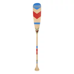 Pagaj John Paddle Beaver Ozdoba Kolorowy Malowany 125 cm WZ1 ze skórzaną pionową zawieszką