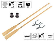 Wiosła szalupowe do łodzi + dulki pałąkowe + osłony 45mm John Paddle (komplet 2 sztuki)