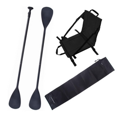 Zestaw Wiosło SUP/Kajak John Paddle V2 170-210/225cm + Siedzisko Kajakowe John Paddle do Deski SUP Czarne + pokrowiec