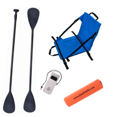 Zestaw Wiosło SUP/Kajak John Paddle NRO 165-208/225cm + Siedzisko Kajakowe John Paddle do Deski SUP Niebieskie + odbijacz + etui