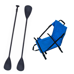 Zestaw Wiosło SUP/Kajak John Paddle NRO 165-208/225cm + Siedzisko Kajakowe John Paddle do Deski SUP Niebieskie