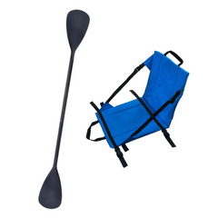 Zestaw Wiosło Składane Kajakowe John Paddle V2 225cm + Siedzisko Kajakowe John Paddle do Deski SUP Niebieskie
