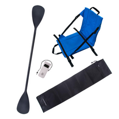 Zestaw Wiosło Składane Kajakowe John Paddle V2 225cm + Siedzisko Kajakowe John Paddle do Deski SUP Niebieskie + pokrowiec + etui