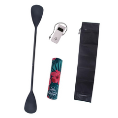 Zestaw Wiosło Składane Kajakowe John Paddle V2 225cm + pokrowiec + odbijacz Flowers + etui