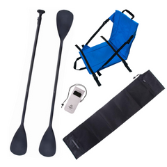 Zestaw Wiosło SUP/Kajak John Paddle V2 170-210/225cm + Siedzisko Kajakowe John Paddle do Deski SUP Niebieskie + pokrowiec + etui