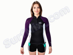 Docieplacz XCEL Womens Axis Top L/S 2/1mm Aubergine