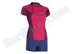 Pianka ION Wetsuits FL Muse Shorty Backzip SS 2,5 DL Raspberry Blue