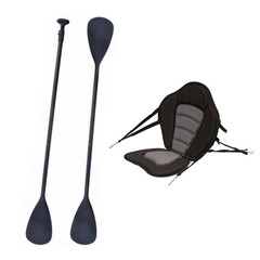 Zestaw Wiosło SUP/Kajak John Paddle NRO 165-208/225cm + Siedzisko do deski SUP Silver