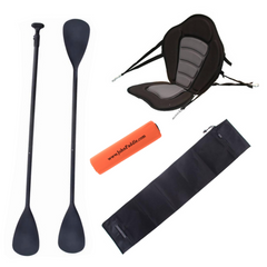 Zestaw Wiosło SUP/Kajak John Paddle NRO 165-208/225cm + Siedzisko do deski SUP Silver + odbijacz + pokrowiec