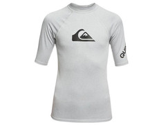 Koszulka krótki rękaw Quiksilver All Time Youth SS Rashguard UPF 50 Light Grey Heather 2019