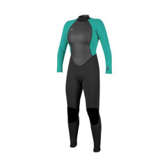 Pianka ONeill Wms Reactor-2 3/2mm Back Zip Full Black Lightaqua