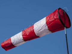 Rękaw - wskaźnik wiatru Biało / Czerwony Elliot Długi